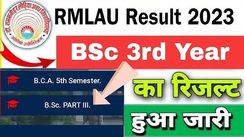 rmlau result 2023 final | rmlau bsc 3rd year result 2023 | avadh university bsc 3rd year result 2023