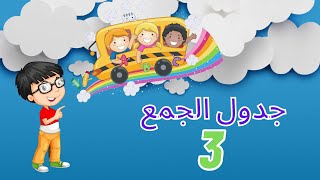 جدول الجمع 3 - تعلم جدول الجمع للأطفال من 1 الى 10 بالعربي بالصوت و الصورة - تعلم مع زياد