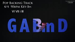 Video thumbnail of "Bm Backing track Pop [G A Bm D]"