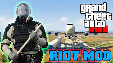 GTA 5 Mods - "RIOT MOD" POLICE & RIOT MOD GAMEPLAY! (GTA 5 PC Mods)