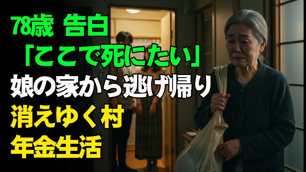 【本当にあった話】78歳の告白：「ここで死にたい」娘の家から一日で逃げ帰った — 消えゆく村と年金で生きる覚悟の物語【感動する話】