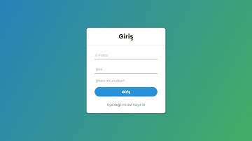 Sadece HTML ve CSS Kullanarak Animasyonlu Giriş Formu