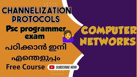 Computer Networks /Channelization Protocols/Part 10/Programmer PSC/#psc #study #keralapsc #kpsc