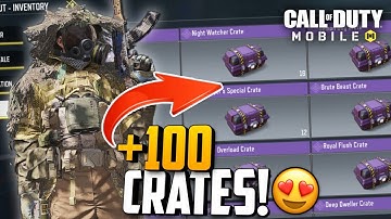*NEW* OPENING +100 FREE & PAID CRATES in CALL OF DUTY MOBILE... and i got LUCKY!! (COD Mobile)