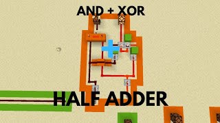 Half Adder in MCPE Redstone (Logical Redstone)