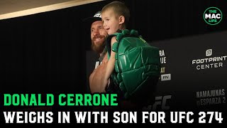 Donald Cerrone weighs in with son after emotional media day