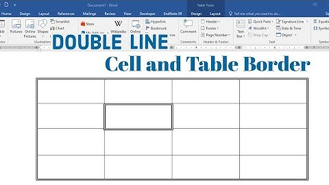 Table cell Border Double Line MS Word | How To Insert Double line Table Border In Microsoft Word