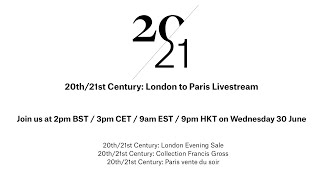 Livestream | 20th/21st Century: London to Paris | Christie’s