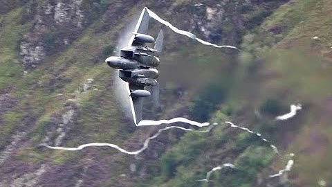 USAF & RAF Low level in the Mach Loop F-15 Strike Eagle C130 & A400  Wales Snowdonia LFA7