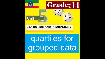 Mathematics Grade 11 Unit-5 Quartiles for grouped data@mathT_21 ​