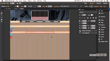 Muse one page Desktop Web Site Part 4 Layers Section Headers embed video