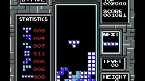 Retro Game-6 | Tetris (NES) Level 0 B-Type