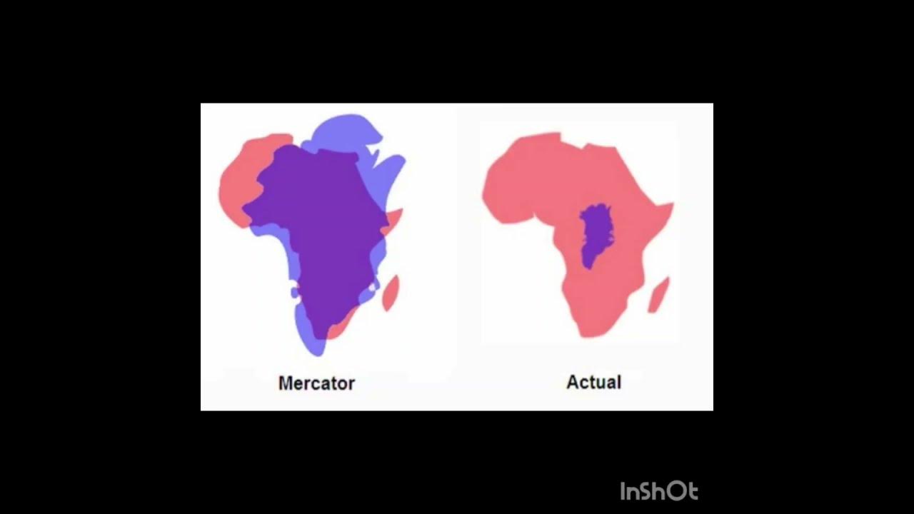 Actual size of greenland compared to africa vs size of greenland