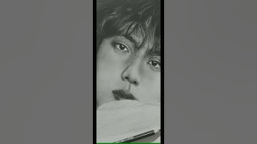 bts sketch l kim Taehyung sketch l v growing step by step l #drawing #shorts #btsarmy