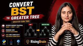 Convert BST to Greater Tree | Greater Sum Tree | Reverse Inorder Traversal | Python, Java & C++