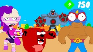 BRAWL STARS ANIMATION: EL PRIMO vs EMZ vs NITA vs SANDY (TAKEDOWN)