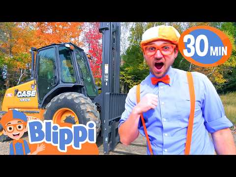 Blippi Rides The Forklift!! | Classic Blippi Adventures | Vehicle Videos for Kids | Moonbug Kids