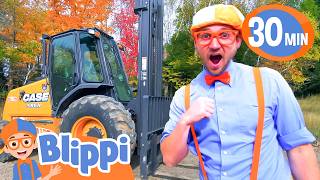 blippi rides forklift classic blippi adventures vehicle