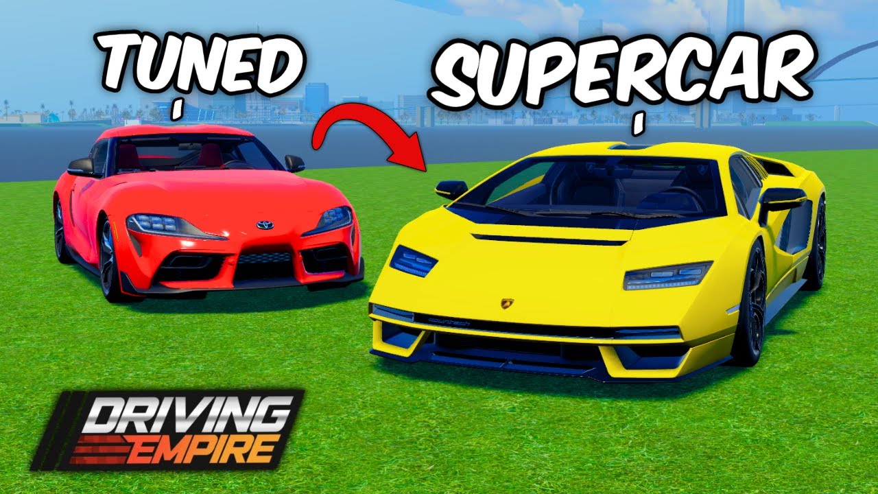 Тюнингованные автомобили против суперкаров в Driving Empire