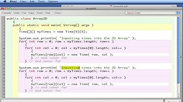 APCS Java 2D Array of Objects