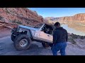 Moab Rim4x4 Trail.  Terrifying Moment in 2021 Easter Jeep Safari.