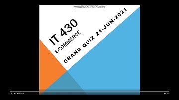 IT430-E-COMMERCE  Grand Quiz