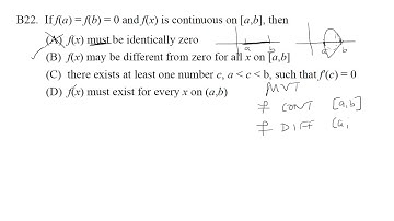 If f(a) = f(b) = 0 and f(x) is continuous on [a,b], then
