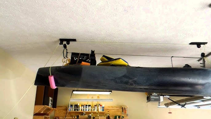 DIY Garage Door fishing rod storage 