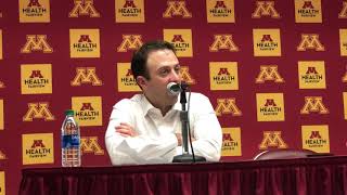 2/19/20: Richard Pitino "shocked" at Gophers' poor shooting vs. Indiana