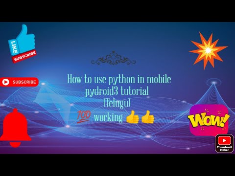 How to  use python in mobile pydroid3 tutorial in telugu 💯 working 👍👍
