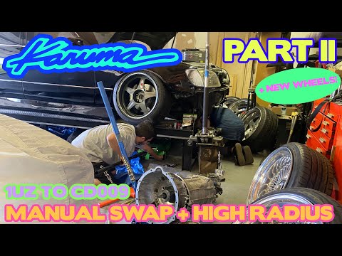 1UZ to CD009 MANUAL SWAP LEXUS LS400 BUILD Pt. 2 + HIGH RADIUS & NEW WHEELS!