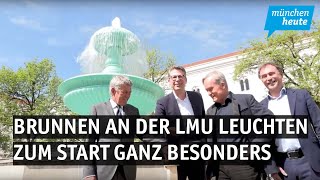 Top oder Flop?  – Brunnen an der LMU leuchten zum Start der Saison ganz besonders grell…