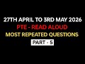 PTE Read Aloud (Part-5) May 2026 - Exam Prediction | Read Aloud PTE 2026 #pte