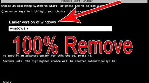 how to remove Earlier version of windows