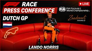 LIVE: F1 Race Press Conference - Dutch GP | Lando Norris, Kimi Antonelli, George Russell