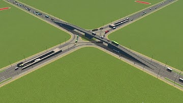 Contraflow Diamond Interchange With Bypass