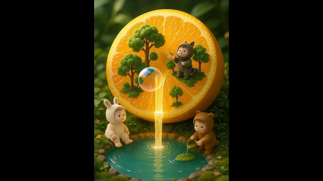 Tiny Forest Inside an Orange  A Magical Juice Spring