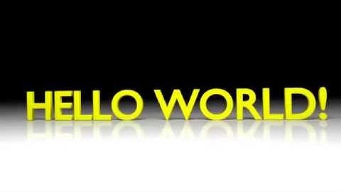 Hello World dissolving in blender