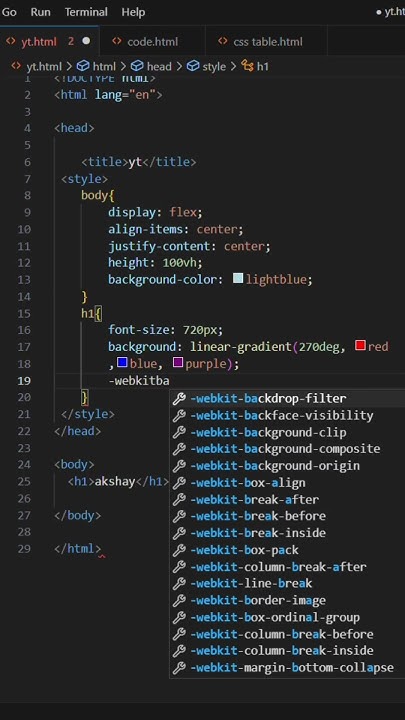 How to make text gradient HTML and CSS - YouTube