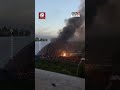لحظة اعتراض الدفاعات الأوكرانية صاروخ كروز روسي في الجو قبل بلوغ هدفه في كييف 