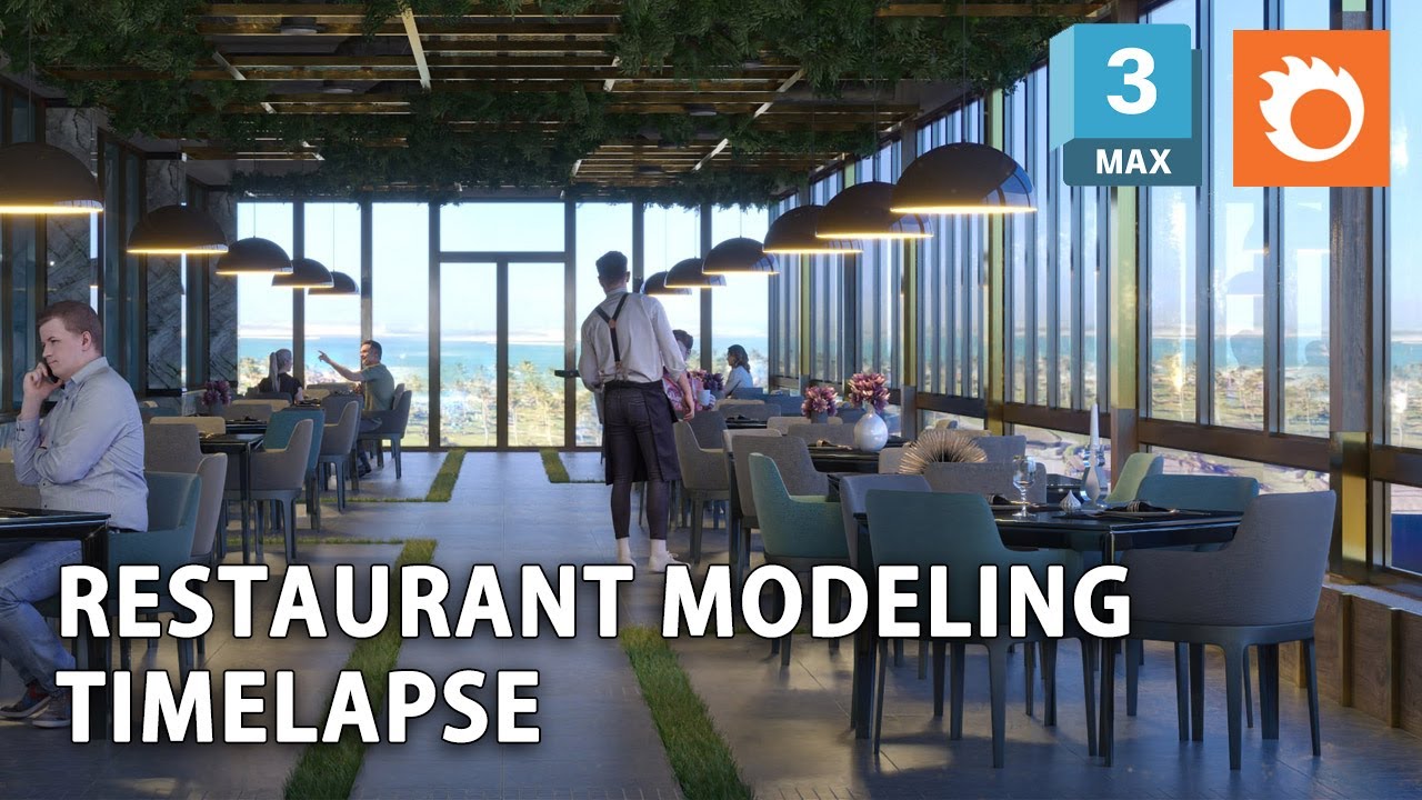 15 Restaurant - Timelapse - 3ds max 