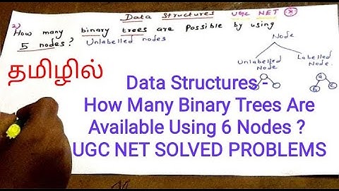 Data Structures | How many Binary Trees are possible using n nodes | NTA NET CS | PG TRB CS | Tamil