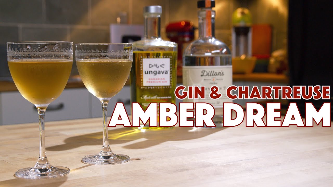 🔞 Amber Dream Cocktail 2 Ways Chartreuse &amp; Gin - YouTube