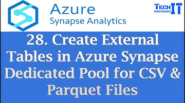 Create External Tables in Azure Synapse Dedicated Pool for CSV & Parquet Files | #azuresynapse