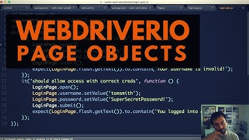 Page Objects - WebdriverIO Wednesdays