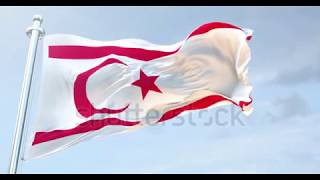 Turkish Republic Of Northern Cyprus Flag Waving Loop 4K