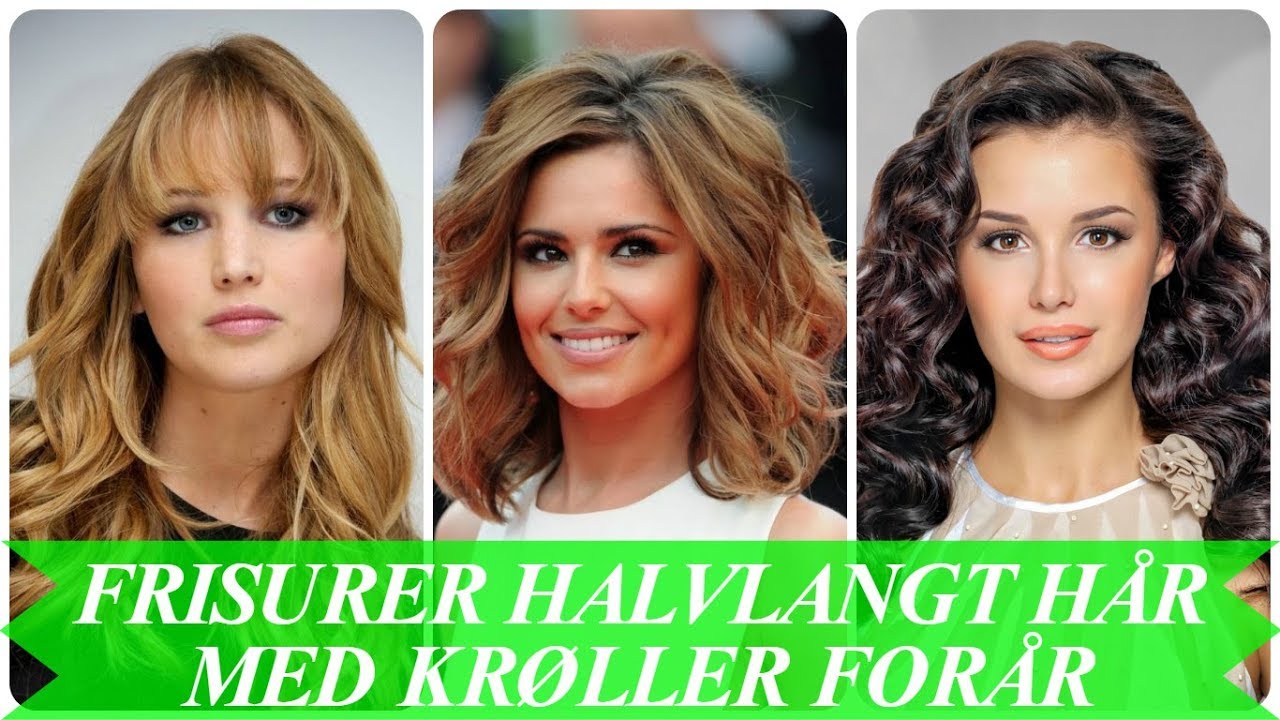 halvlangt hår med krøller halvlangt hår med krøller