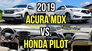 BEST HONDA THREE ROW  2019 Honda Pilot vs. 2019 Acura MDX: Comparison