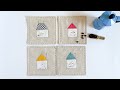 House Coasters | DIY tea mat | Applique mat | 집 모양 티매트 만들기