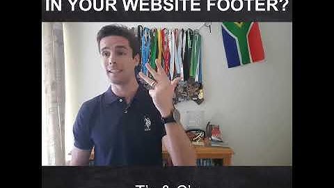 What should be in your website footer?